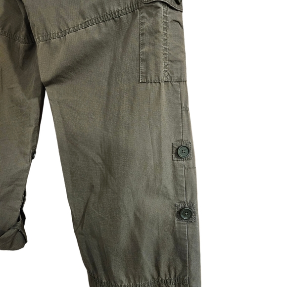 Anne Taylor Loft Cargo Utility pants/shorts army green size 6 - Picture 6 of 14